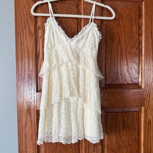 Windsor Cream Lace Tiered dress